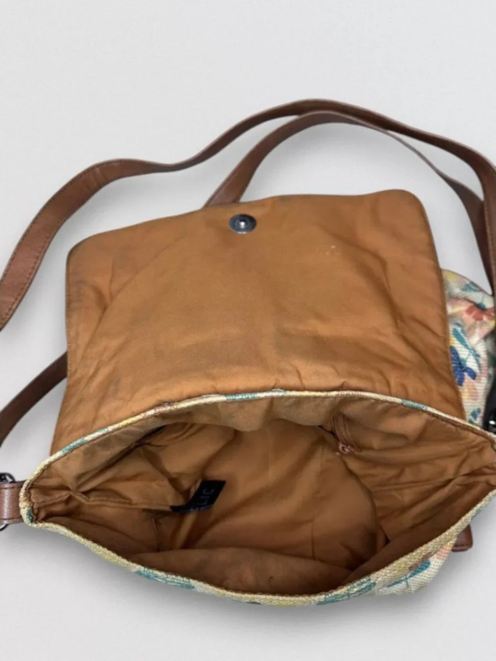 Floral Canvas Crossbody Bag Boho Messenger Adjustable Strap